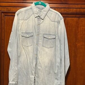 Express Men's Double Pocket Denim Shirt
